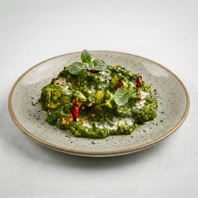 Palak Paneer with Jeera Rice.